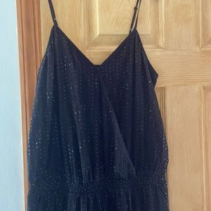 Black sequin Express Romper